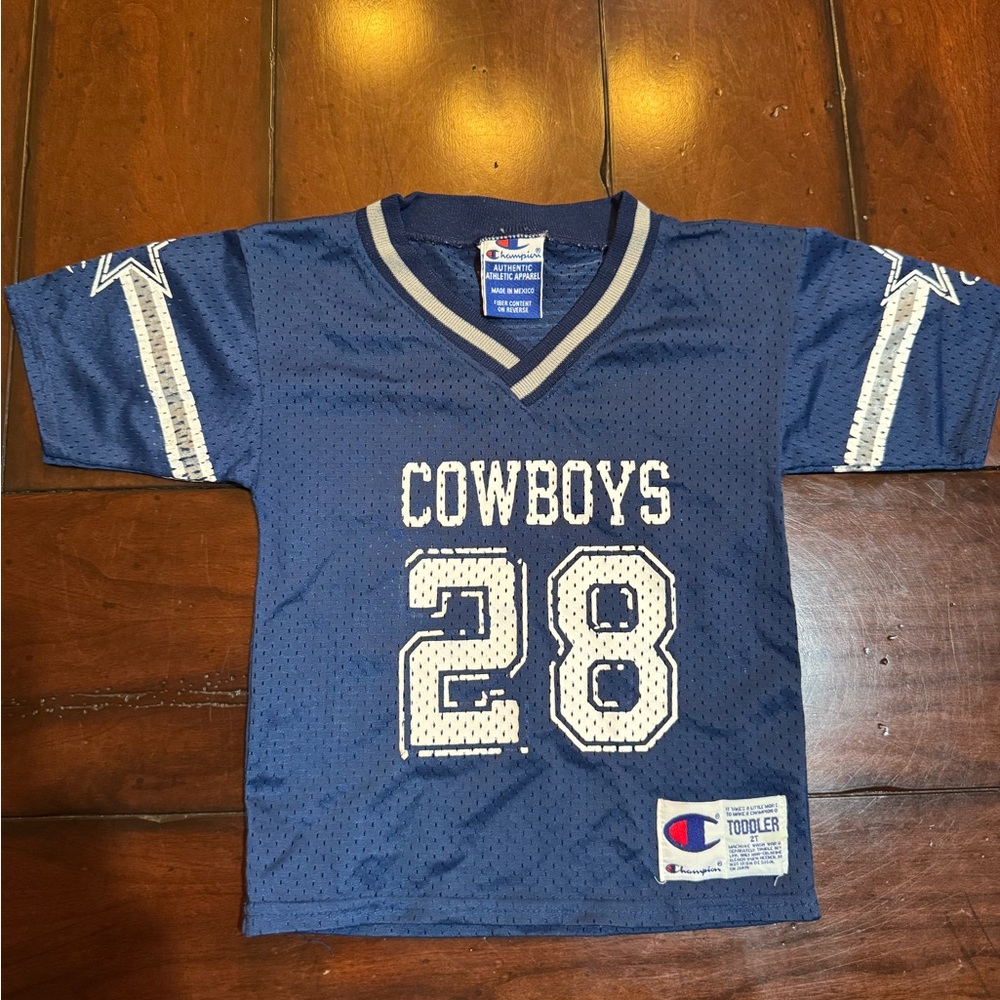 Champion Blue and White Cowboys Jersey
